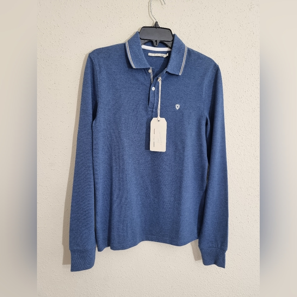 Blue Polo Shirt and Acid Wash Jeans - Picture 10 of 10